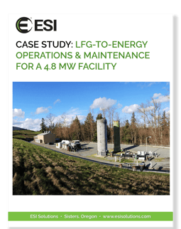 ESI Case Study - CASE STUDY- LFG-TO-ENERGY  OPERATIONS & MAINTENANCE FOR A 4.8 MW FACILITY COVER